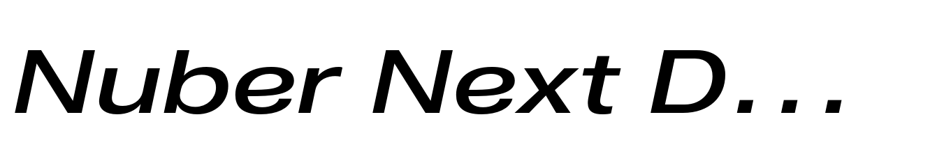 Nuber Next Demi Bold Extended Italic